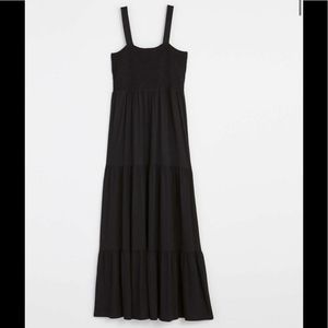 Loft smocked tiered maxi dress